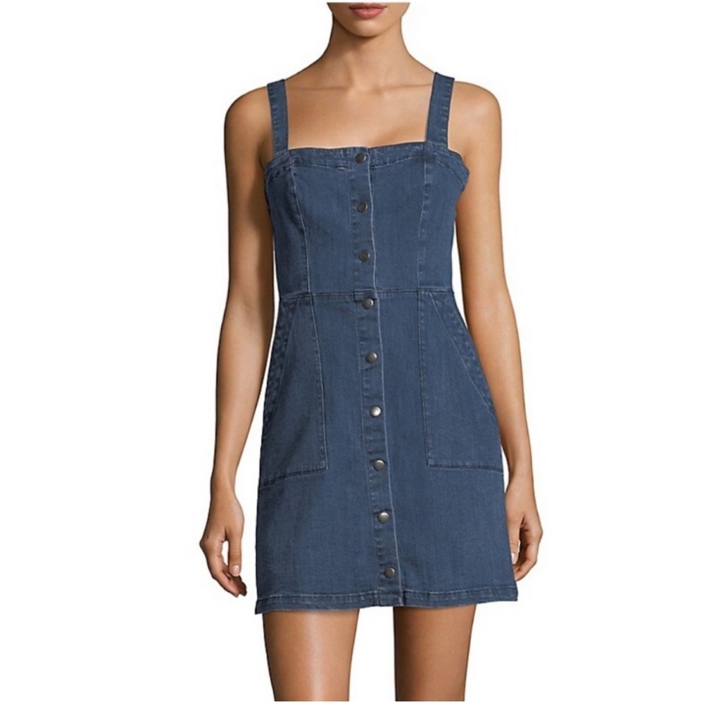 Highline collective denim corset snap button dress size 2 or xs